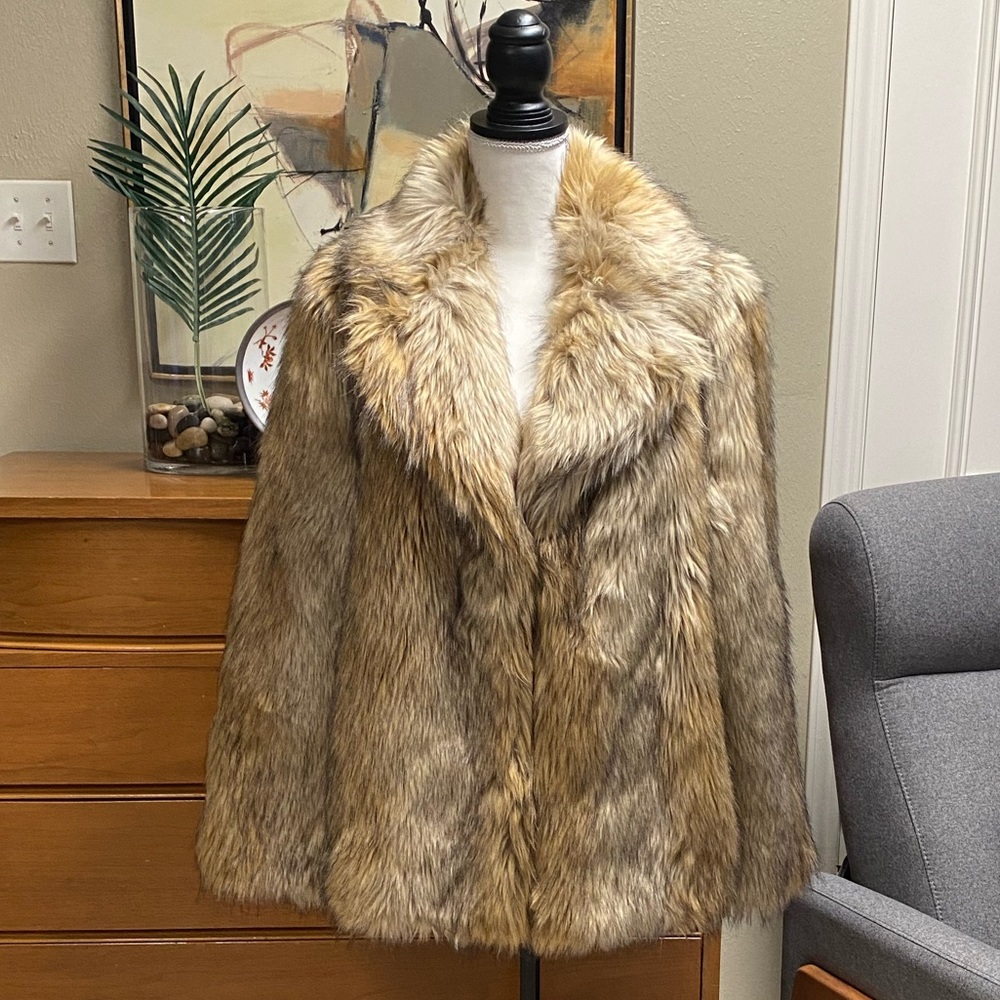 Topshop Camille Faux Fur Coat